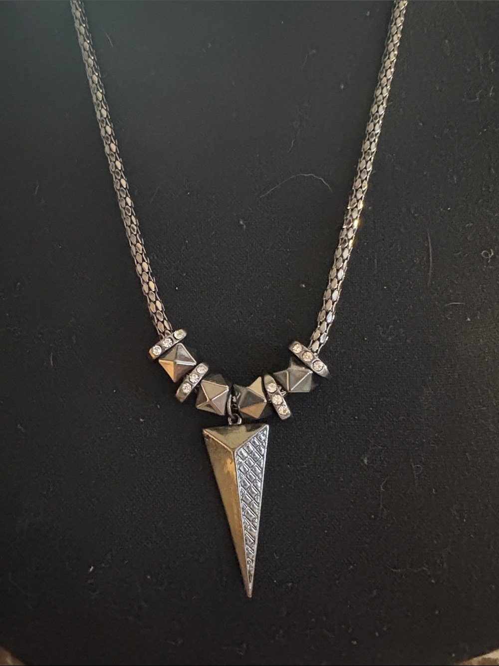 Silver-Tone Spike Pendant Necklace - Women's Jewelry